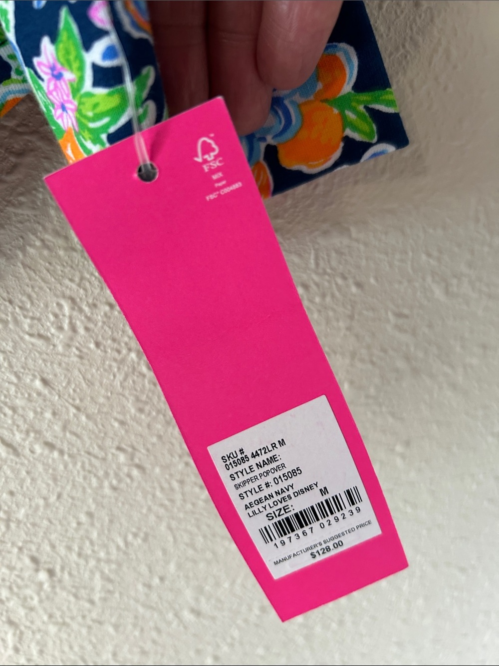 Lilly Pulitzer Quarter-Zip Pullover - Lilly Loves Disney medium NWT - Picture 2 of 5